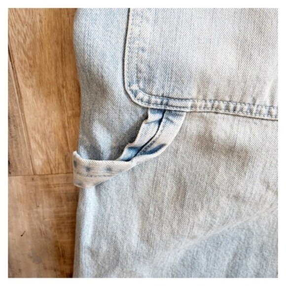 RE/DONE High-Rise Wide Leg Painter Jeans Faded Artisan Wash - Size 32 - Picture 9 of 9